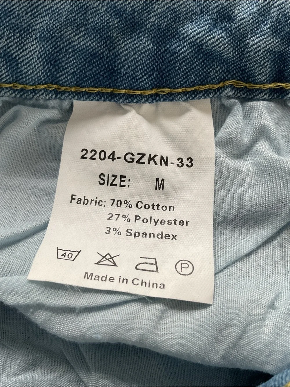 NWT ChouYatou Light Wash Stretch Denim Pencil Skirt Size M